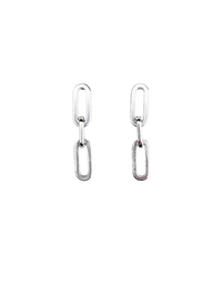 SQUARE chain short earrings